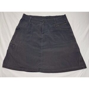 Kuhl Utility Charcoal Grey A- Line Outdoor Hiking Skirt Womens Size 8